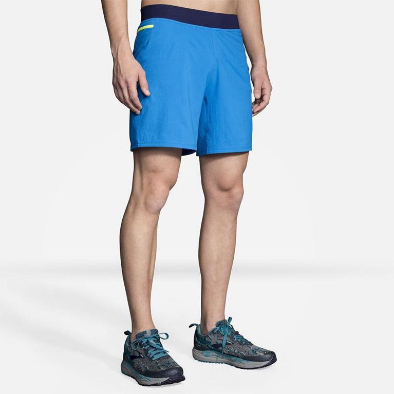 Brooks Men's Cascadia 7 2-in-1 Running Shorts - Blue (FOSX93821)